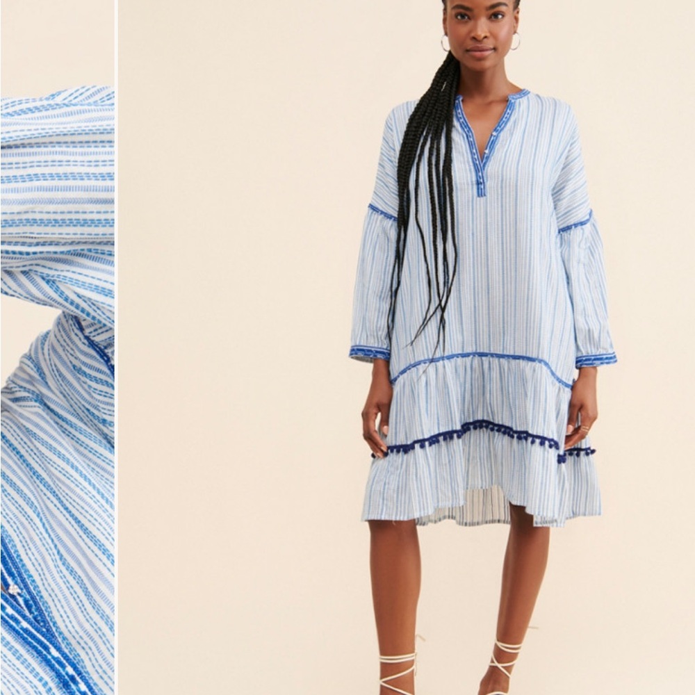 RAGA Blue and White Striped Dress